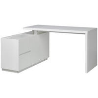 KOTNA PISALNA MIZA leseni material bela  - bela, Moderno, leseni material (150/76/120cm) - MID.YOU