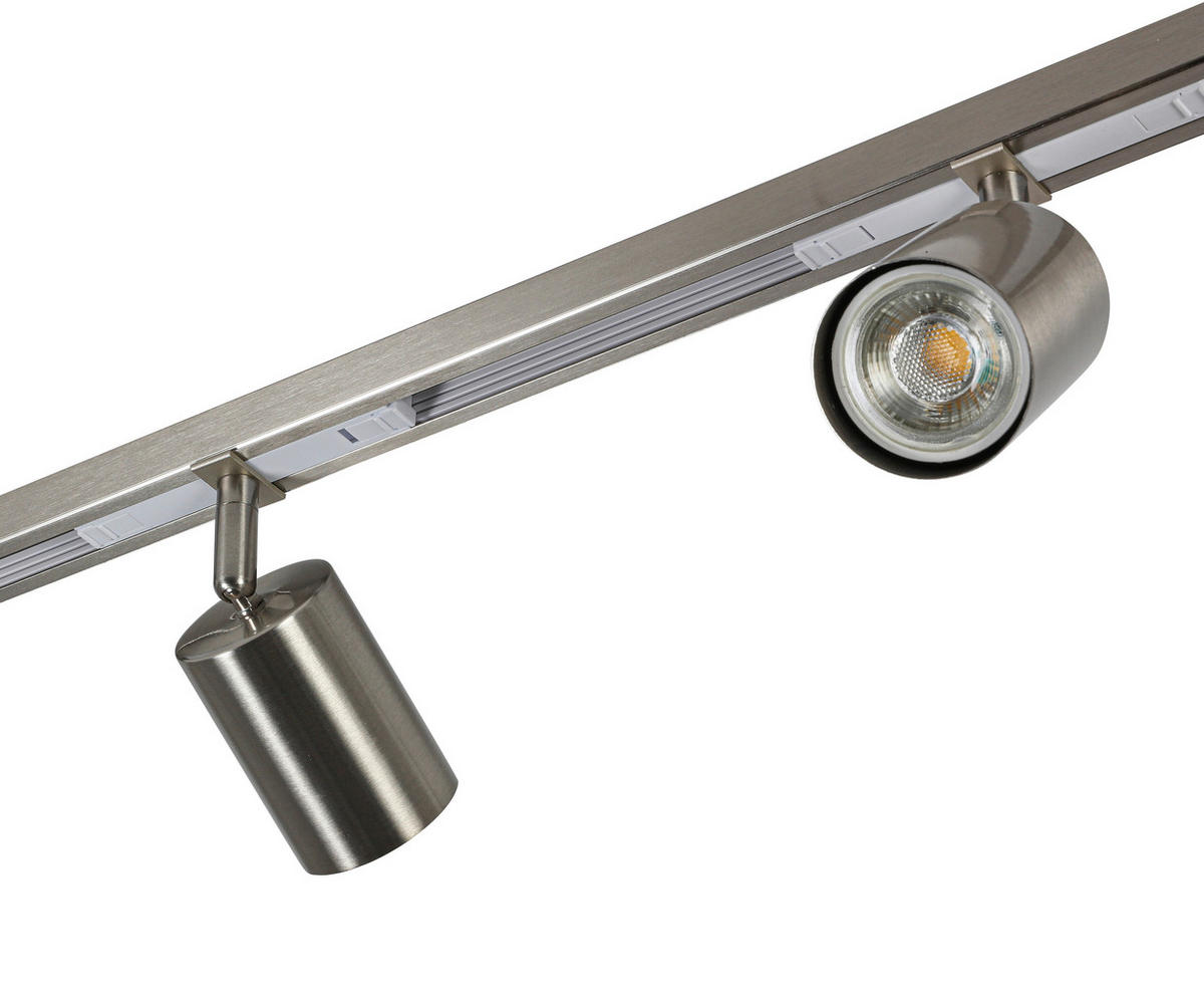 SCHIENENSYSTEM 210/5,5/14 cm  - Nickelfarben, Trend, Kunststoff/Metall (210/5,5/14cm) - Collett's Monde