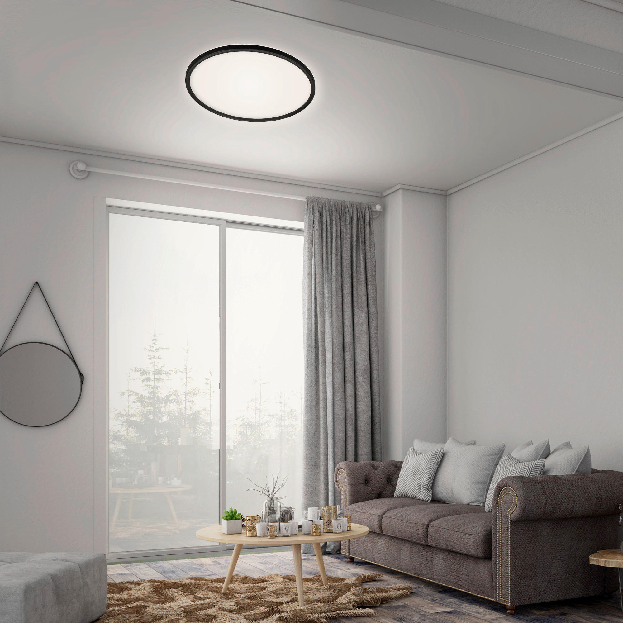 LED-PANEEL Slim 42/2,9 cm   - Schwarz, Basics, Kunststoff (42/2,9cm)