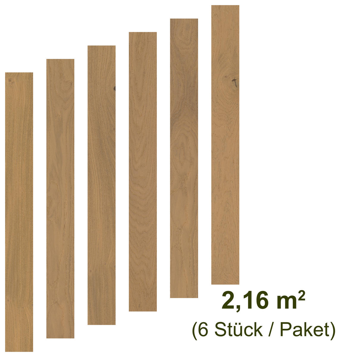 PARKETTBODEN susify Echtholzböden  per  m² - Hellbraun/Eichefarben, Basics, Holzwerkstoff (190/19/0.8cm)