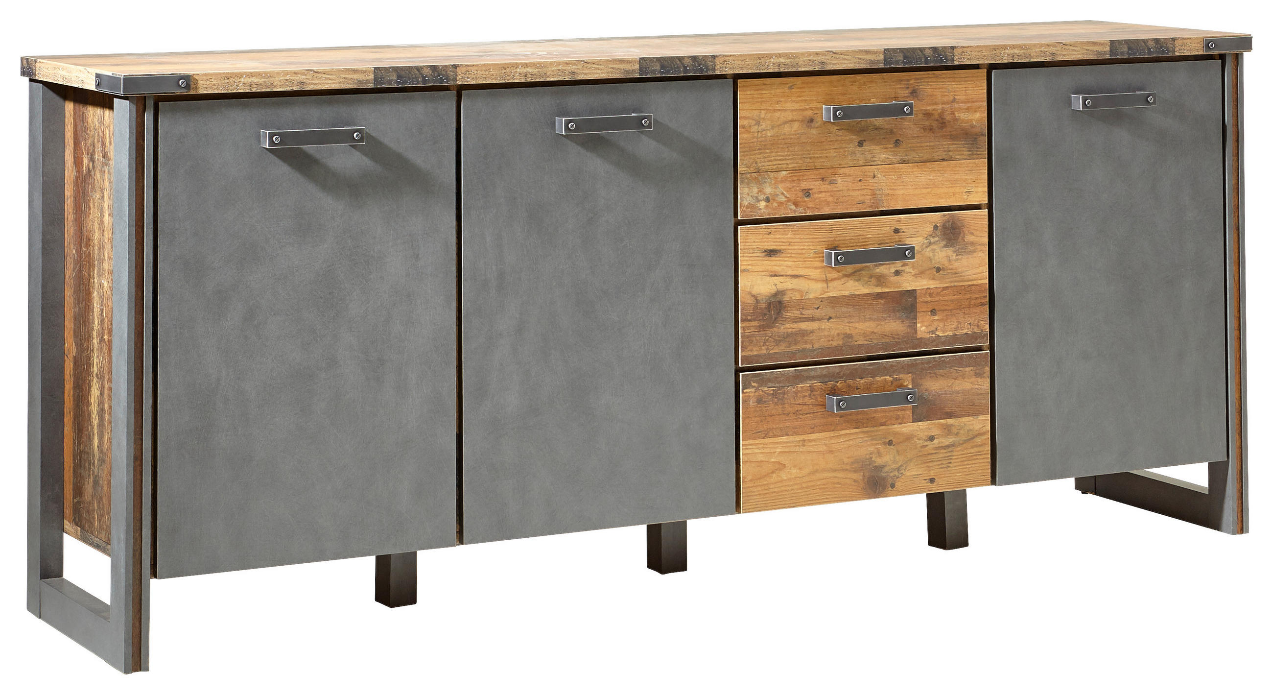 SIDEBOARD  207/88/42 cm 3 Schublade(n)  - Anthrazit/Grau, KONVENTIONELL, Holzwerkstoff/Kunststoff (207/88/42cm) - Hom`in