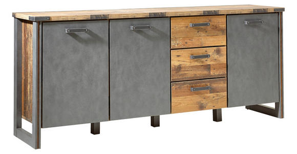 SIDEBOARD  207/88/42 cm 3 Schublade(n)  - Anthrazit/Grau, KONVENTIONELL, Holzwerkstoff/Kunststoff (207/88/42cm) - Hom`in