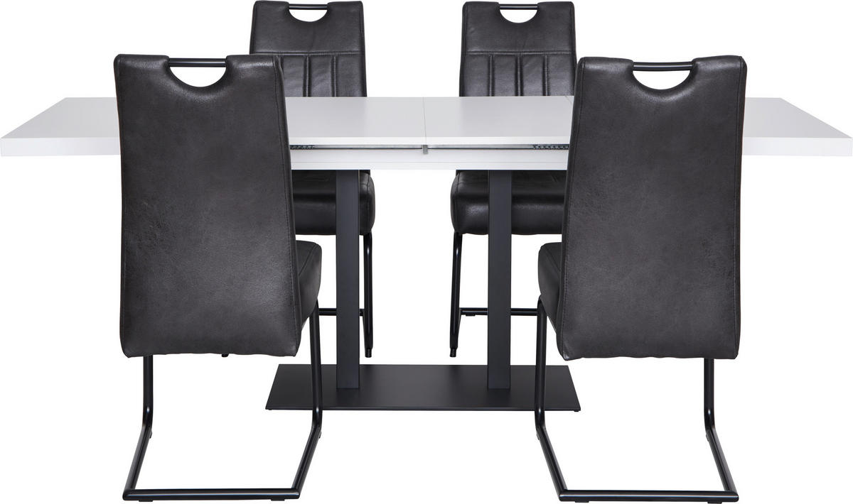 STOL ZA BLAGOVAONICU  crna, bijela  drvni materijal      - bijela/crna, Moderno, drvni materijal/metal (120/80/75cm) - MID.YOU