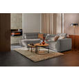 ECKSOFA in Struktur Greige  205/284 cm  - Greige/Schwarz, Design, Kunststoff/Textil (205/284cm) - Xora