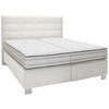 BOXSPRINGBETT 180/200 cm  in Weiss  - Weiss/Alufarben, Konventionell, Holzwerkstoff/Textil (180/200cm) - Dieter Knoll
