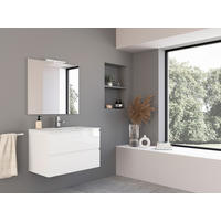 KUPAONICA  bijela visoki sjaj  - bijela/siva, Moderno, drvni materijal/plastika (80/51/46cm) - Italstyle