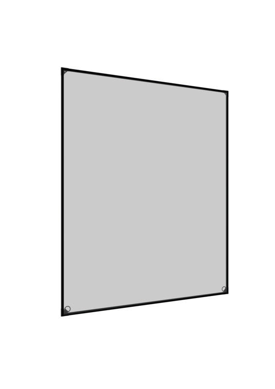 Fliegengitter Fenster 100x120 cm Anthrazit Magnetverschluss