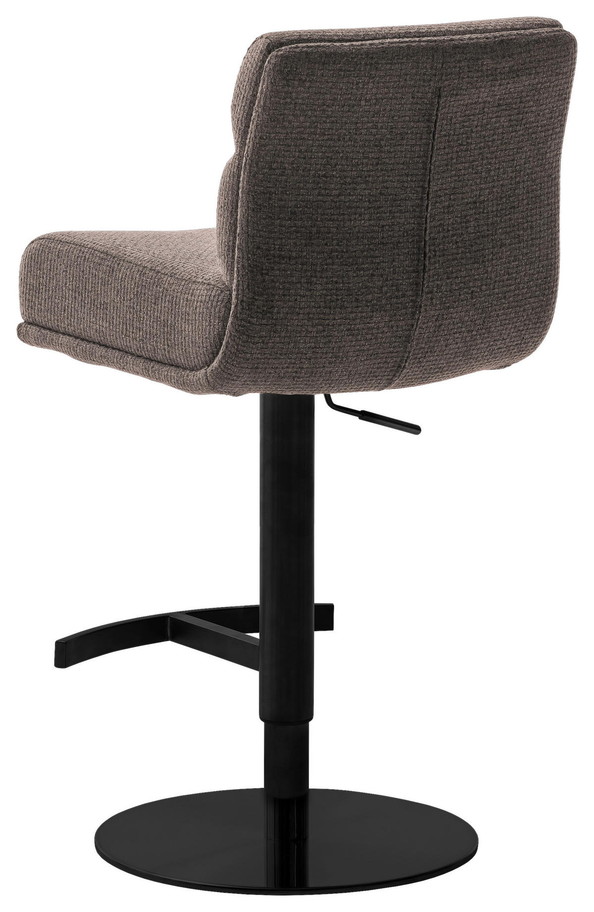 BARHOCKER in Metall, Textil Schwarz, Cappuccino  - Schwarz/Cappuccino, Design, Textil/Metall (43/84/52cm) - Dieter Knoll