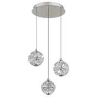 VISEČA LED-SVETILKA  VIRINA //3000 K/230 V/ - barve kroma/črna, Konvencionalno, kovina/umetna masa (42/15cm) - Globo