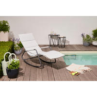 HOJDACIE LEŽADLO kov, plast, textil - sivá, Modern, kov/textil (143/57/84cm) - Siena Garden