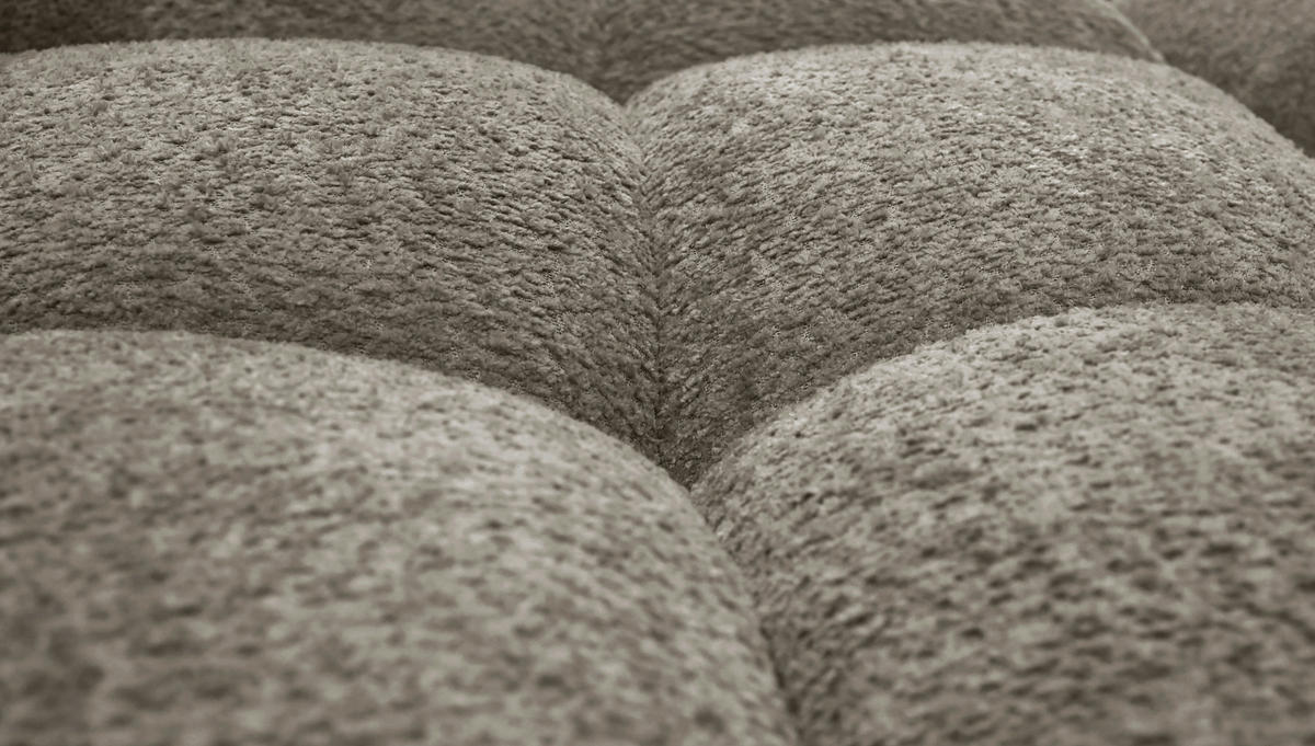 ECKSOFA ZAK in Bouclé Hellbraun  280/186 cm  - Hellbraun/Schwarz, Design, Kunststoff/Textil (280/186cm) - MID.YOU