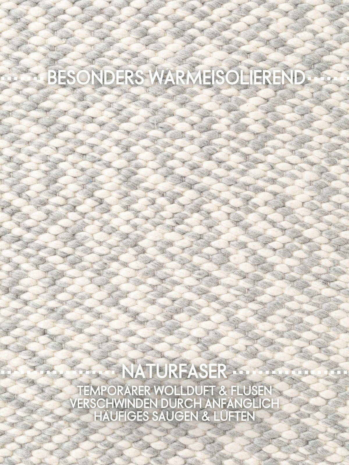 WOLLTEPPICH 160/230 cm Lyon Creme, Grau rechteckig  - Creme/Grau, Basics, Textil (160/230cm) - Elle Decoration