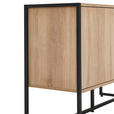 SIDEBOARD 100/75/41 cm  - Schwarz/Sonoma Eiche, MODERN, Holzwerkstoff/Metall (100/75/41cm) - Novel