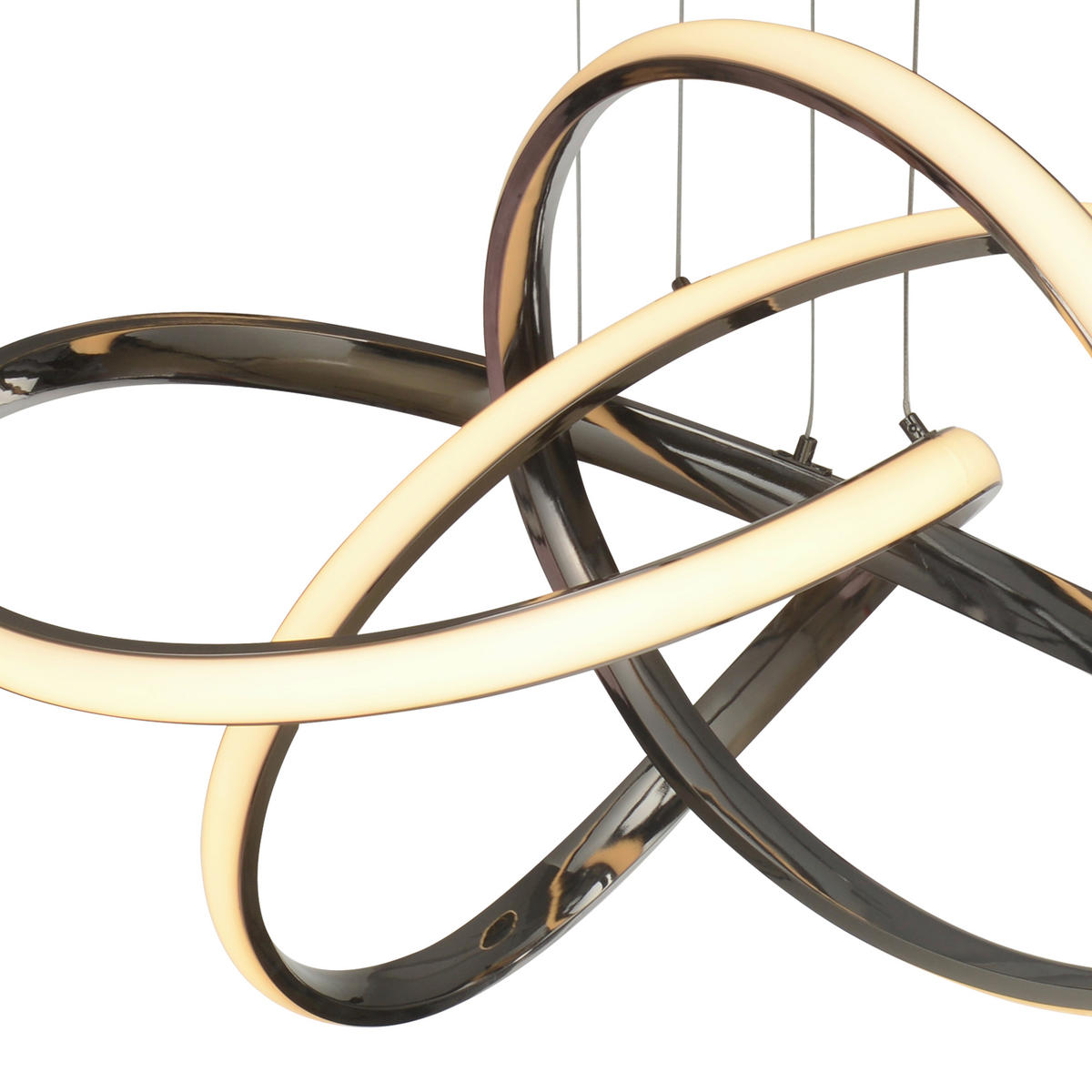 LED-HÄNGELEUCHTE 64/150 cm  - Schwarzchrom, Design, Metall (64/150cm)