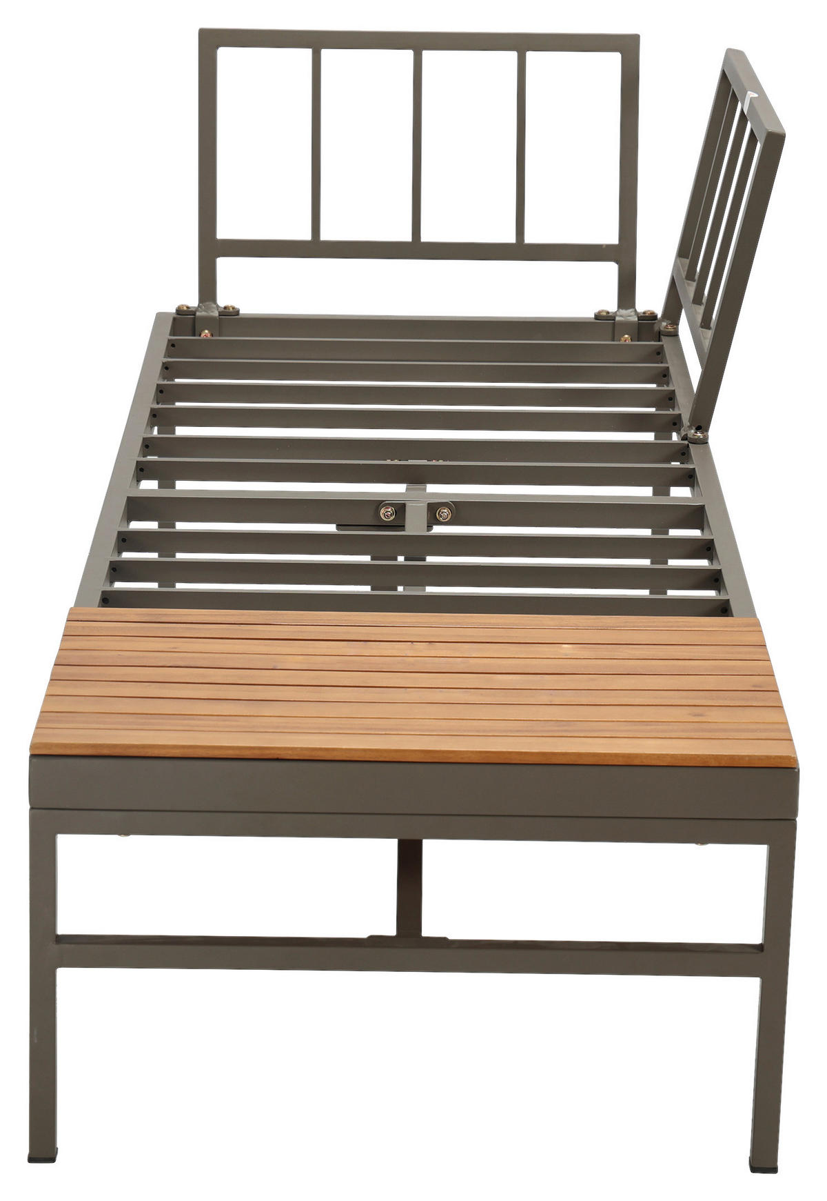 LOUNGEGARNITUR   57/35/57 cm Akazie vollmassiv Aluminium  - Beige/Beigebraun, MODERN, Holz/Textil (57/35/57cm) - Ambia Garden