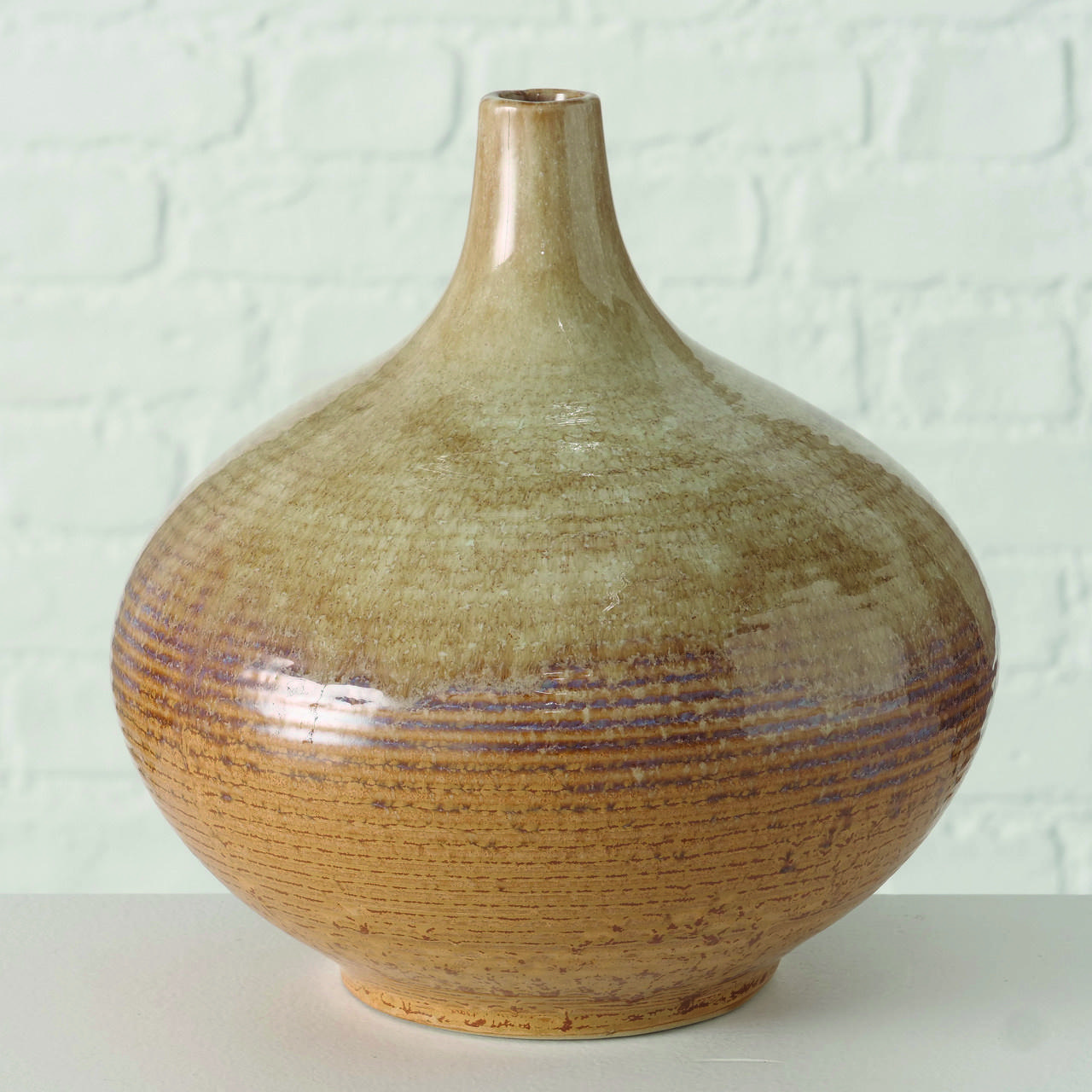 VASE 21 cm  - Hellbraun, Natur, Keramik (20/21cm)