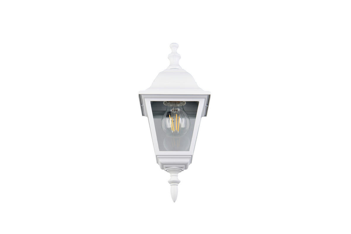 AUßENWANDLEUCHTE Livenza 14/34/19 cm  - Klar/Weiß, KONVENTIONELL, Glas/Metall (14/34/19cm) - Trio Leuchten