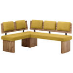 ECKBANK 140/180 cm  in Eichefarben, Senfgelb  - Eichefarben/Senfgelb, KONVENTIONELL, Holzwerkstoff/Textil (140/180cm) - Cantus