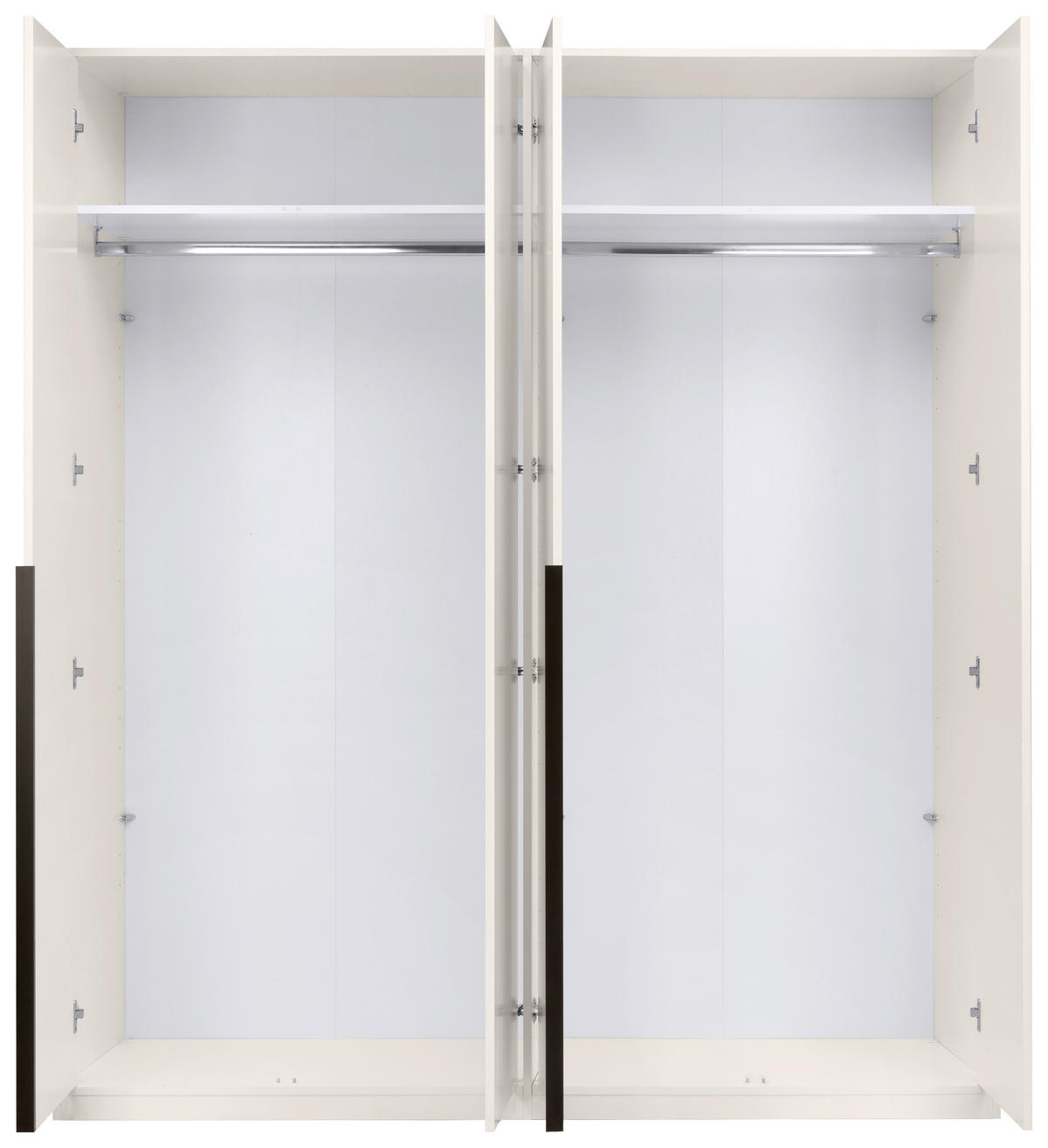 DREHTÜRENSCHRANK Kaschmir  - Kaschmir/Schwarz, Modern, Holzwerkstoff/Metall (185/211/53cm) - MID.YOU