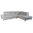 ECKSOFA Grau Webstoff  - Schwarz/Grau, KONVENTIONELL, Textil/Metall (288/225cm) - Carryhome