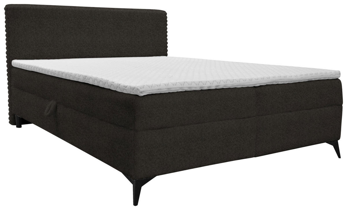 BOXBETT 160/200 cm  in Mokka  - Schwarz/Mokka, Design, Holz/Holzwerkstoff (160/200cm) - Xora