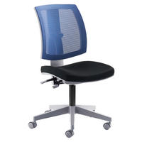 DREHSTUHL Netzbespannung, Webstoff Blau, Grau, Schwarz  - Blau/Schwarz, MODERN, Kunststoff/Textil (59/90/65cm) - MID.YOU