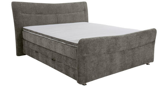 BOXSPRINGBETT 140/200 cm  in Grau  - Grau, KONVENTIONELL, Textil/Metall (140/200cm) - Esposa