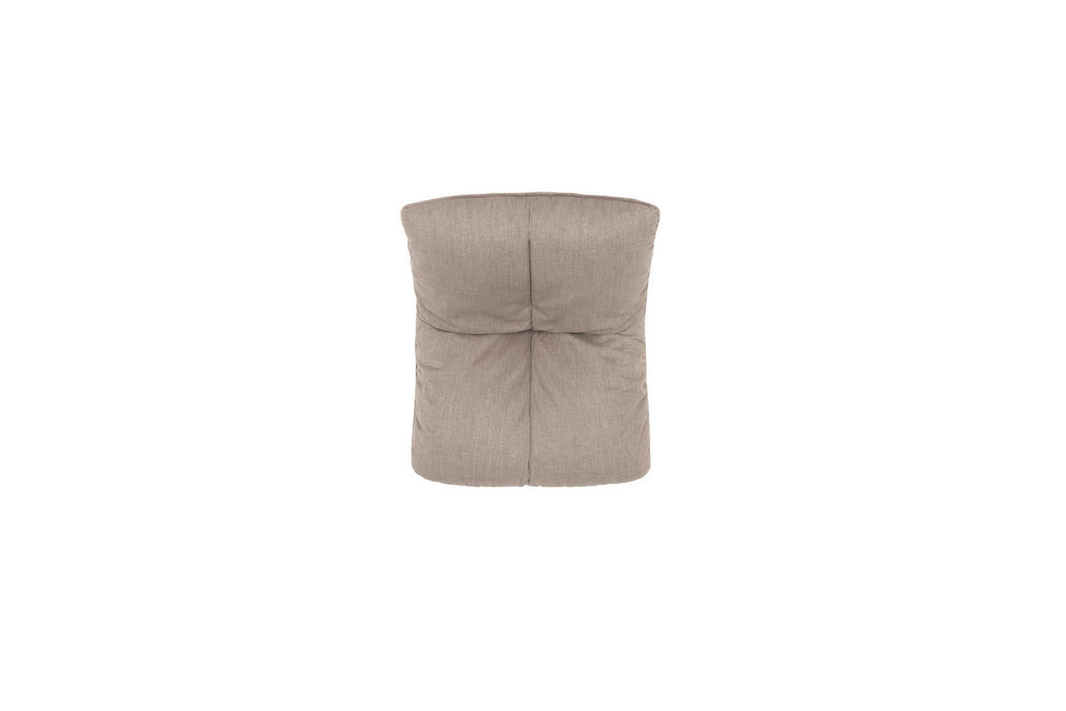 SESSEL in Flachgewebe Taupe  - Taupe/Schwarz, MODERN, Textil/Metall (86/92/99cm) - Designwerk