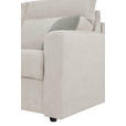 SCHLAFSOFA Mikrofaser Creme  - Graubraun/Creme, KONVENTIONELL, Kunststoff/Textil (186/101/101cm) - Carryhome