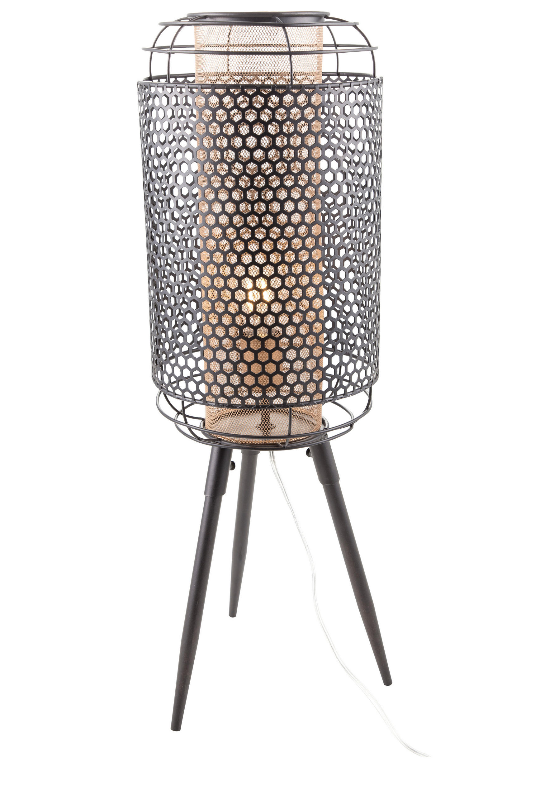 BORDSLAMPA Denton 24/71 cm   - vit/svart, Design, metall/plast (24/71cm) - Globo