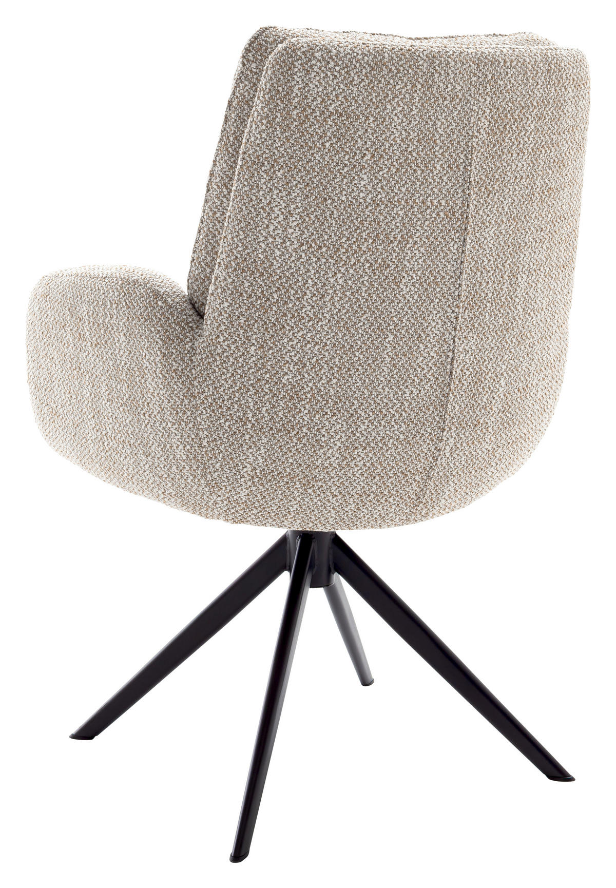 ARMLEHNSTUHL  in Stahl Webstoff  - Schwarz/Cappuccino, Design, Textil/Metall (66/95/74cm) - Novel