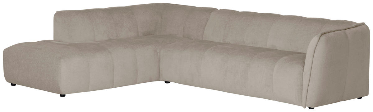 ECKSOFA LIVOLI in Chenille Creme  218/290 cm  - Creme, Design, Textil (218/290cm) - MID.YOU