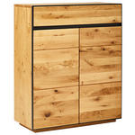 SCHUHSCHRANK 86/104/38 cm  - Eichefarben/Anthrazit, Natur, Holz/Metall (86/104/38cm) - Linea Natura