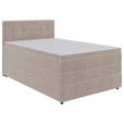 BOXSPRINGBETT 120/200 cm  in Beige  - Beige/Schwarz, KONVENTIONELL, Kunststoff/Textil (120/200cm) - Carryhome