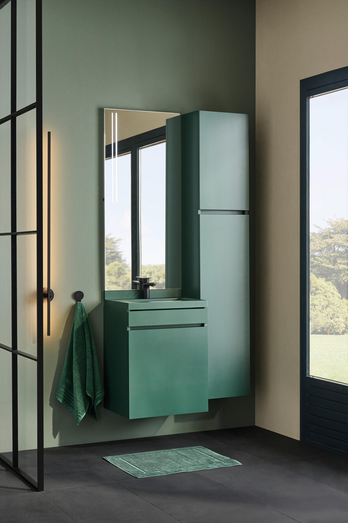 BADEZIMMERSPIEGEL 50/109/3 cm  - Silberfarben/Alufarben, MODERN, Glas/Metall (50/109/3cm) - Novel