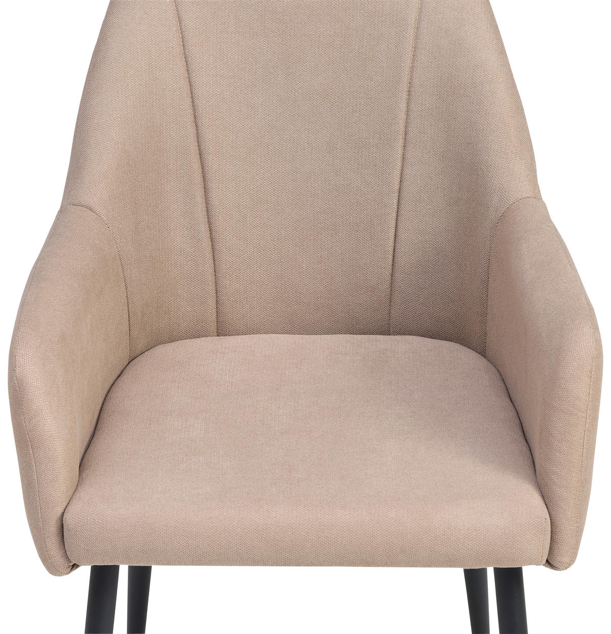 ARMLEHNSTUHL  in Eisen Webstoff  - Schwarz/Cappuccino, LIFESTYLE, Textil/Metall (56/87/60cm) - MID.YOU