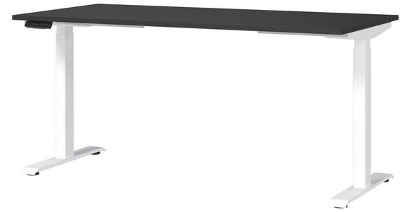 SCHREIBTISCH 160/80/72-118 cm Graphitfarben, Weiß elektrisch höhenverstellbar  - Graphitfarben/Weiß, MODERN, Holzwerkstoff/Metall (160/80/72-118cm) - Novel