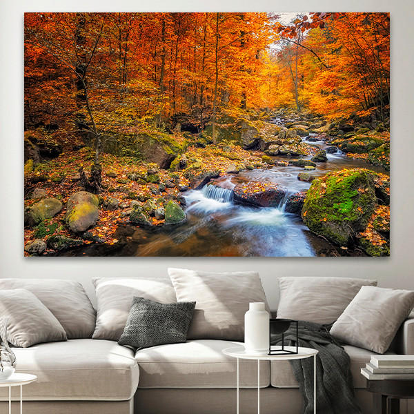 BILD Dieter Meyrl  Landschaft & Natur, Herbst NATIONALPARK HARZ  - Multicolor, Design, Holzwerkstoff/Kunststoff (180/120cm) - Wiedemann
