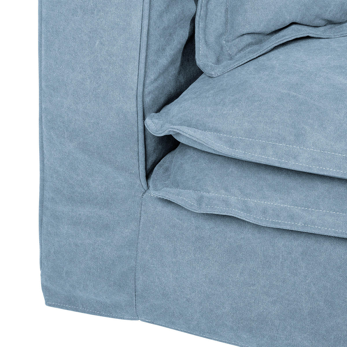 ECKSOFA Webstoff Blau  - Blau/Schwarz, Design, Kunststoff/Textil (222/238cm) - P & B
