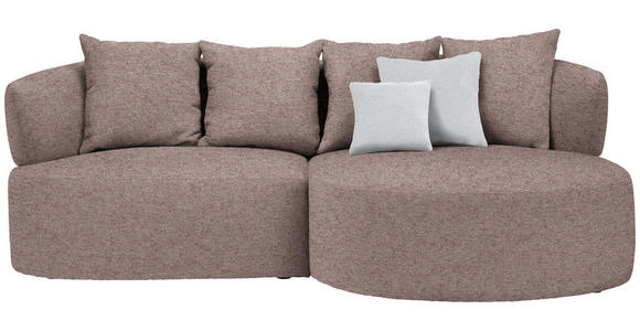 ECKSOFA in Chenille Rotbraun  - Rotbraun/Hellgrau, MODERN, Kunststoff/Textil (235/166cm) - Hom`in