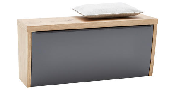 GARDEROBENBANK  in 92/42/31 cm  - Eichefarben/Anthrazit, Design, Metall (92/42/31cm) - Dieter Knoll