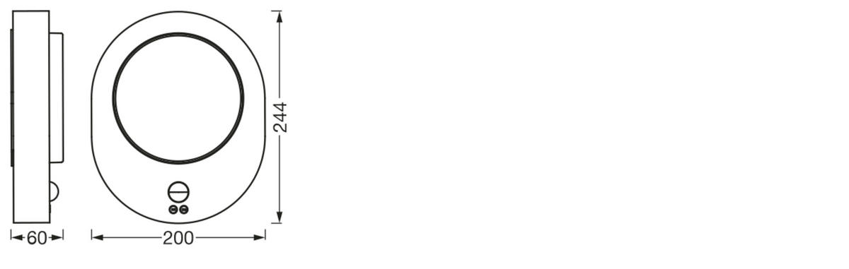 LED-AUßENLEUCHTE 24,4/20/6 cm   - Edelstahlfarben, Basics, Kunststoff/Metall (24,4/20/6cm) - Osram