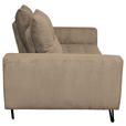 BIGSOFA  in Cord Beige  - Beige/Schwarz, KONVENTIONELL, Textil/Metall (246/100/116cm) - Carryhome