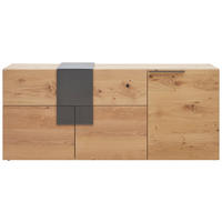 SIDEBOARD  in 192,2/82/48,2 cm  - Eichefarben/Anthrazit, Natur, Holz/Metall (192,2/82/48,2cm) - Voglauer