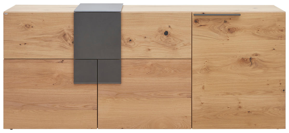 SIDEBOARD  in 192,2/82/48,2 cm  - Eichefarben/Anthrazit, Natur, Holz/Metall (192,2/82/48,2cm) - Voglauer