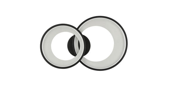 LED-DECKENLEUCHTE 55/35/8,5 cm   - Silberfarben/Schwarz, Design, Kunststoff/Metall (55/35/8,5cm) - Novel