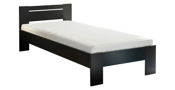 BETT 90/200 cm in Schwarz - Schwarz, KONVENTIONELL, Holzwerkstoff (90/200cm) - Carryhome