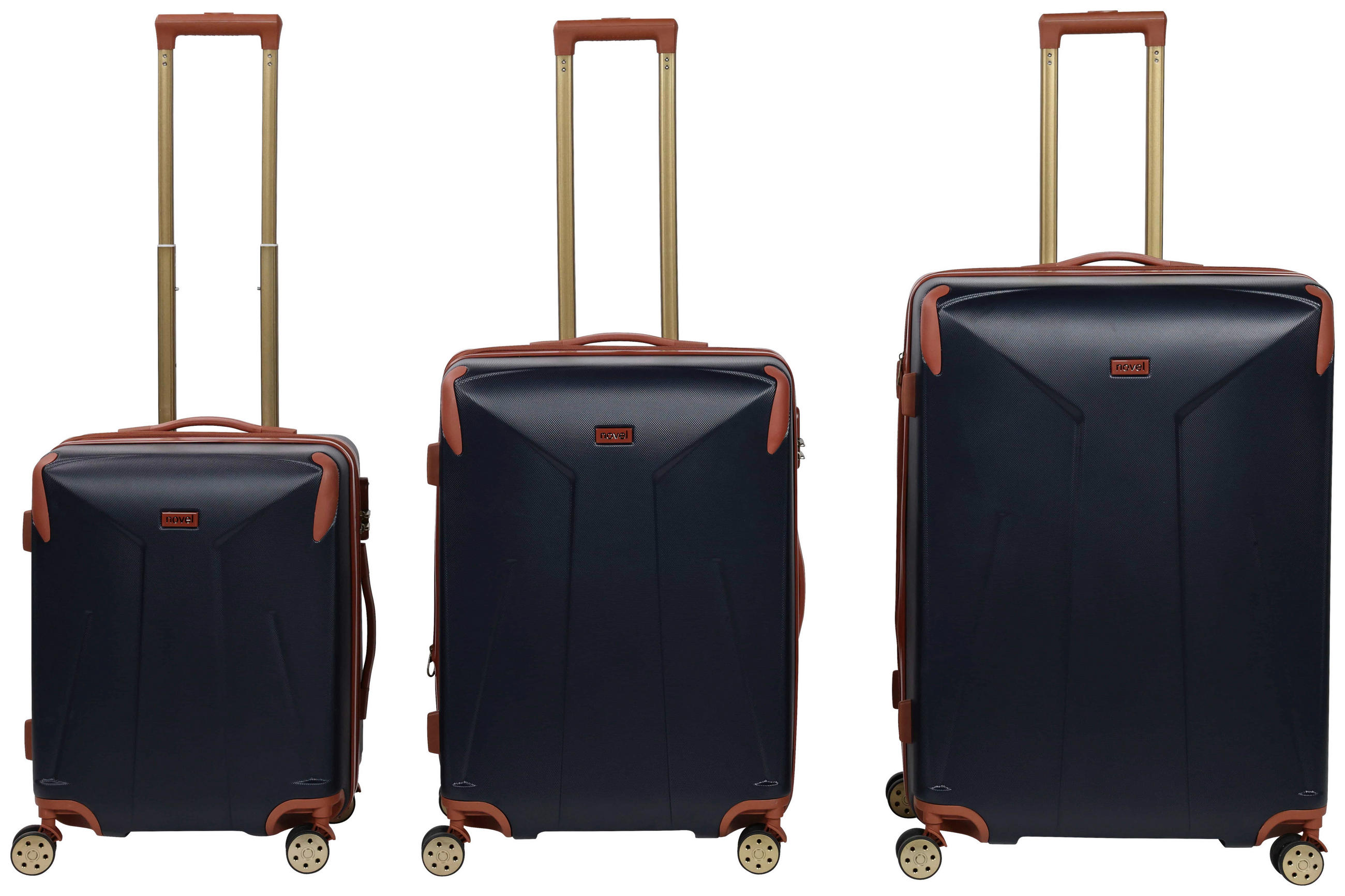 REISEKOFFERSET Dunkelblau 3-teilig  - Dunkelblau, Trend, Kunststoff/Textil (49/30/75cm) - Novel