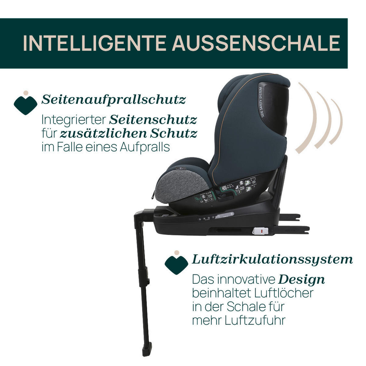 KINDERAUTOSITZ SEAT3FIT AIR   - Graphitfarben, Basics (49/44/61cm) - Chicco