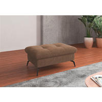 HOCKER in Textil Hellbraun  - Hellbraun/Schwarz, Konventionell, Textil/Metall (102/47/69cm) - Sit & More